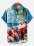 Men's Christmas Funny Graphic Short Sleeve Hawaiian Shirt